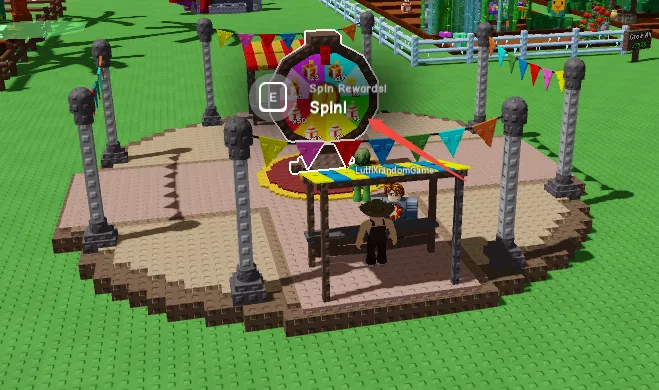 Grow a Garden Garden Games spinning wheel