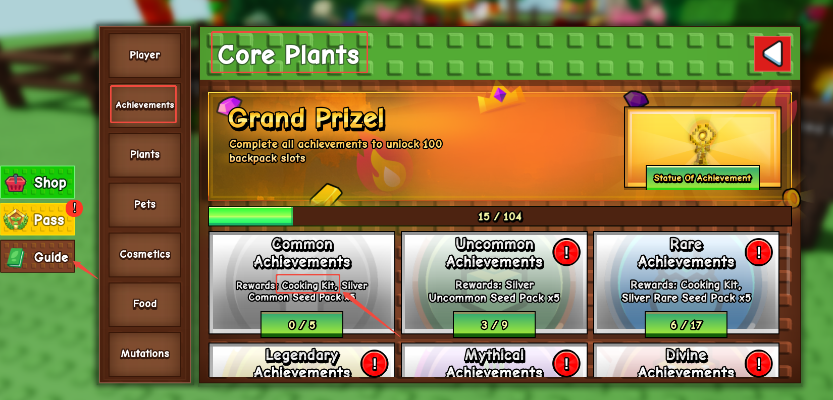 grow a garden achievement prize